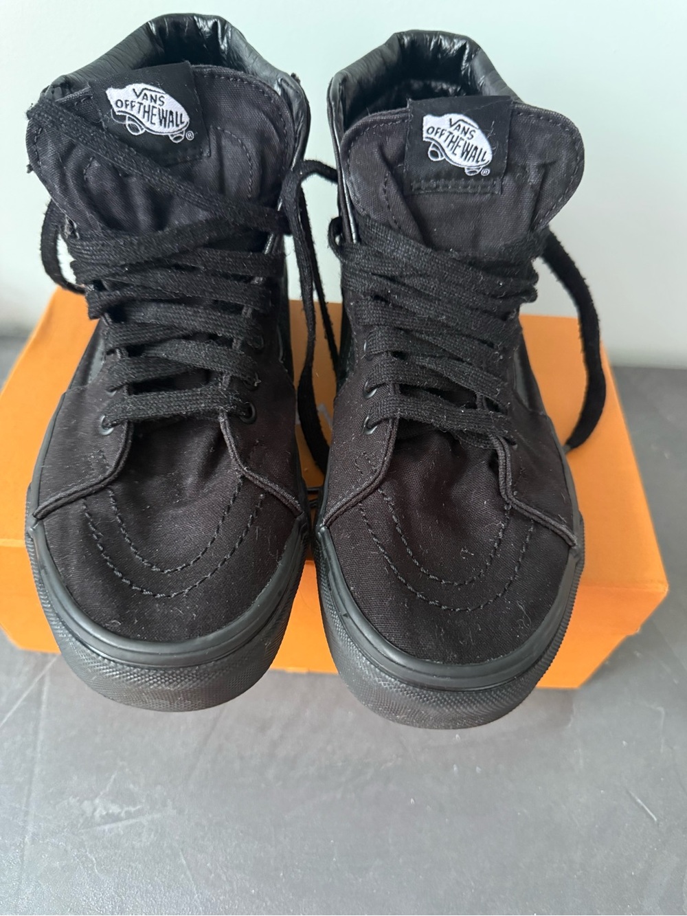 Vans  Black High-Top Canvas Sneakers
